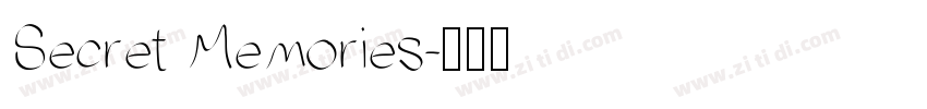 Secret Memories字体转换